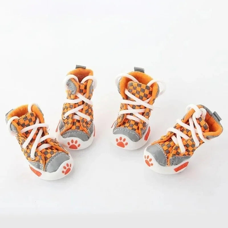 New Dog Shoes Teddy Bears Soft Sole Shoes Small Dog Puppy Anti Drop Breathable Shoe Set of 4 Summer Pet Shoes