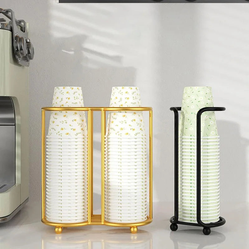 Kitchen Paper Cup Holder Disposables Cups Pickerbar Milk Tea Coffee Shop Disposable Cup Holder Storage Rack Organizier