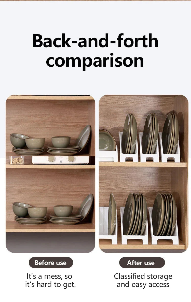 1PC Cabinet Shelves Plates and Dishes Storage Rack Bowl Cup Rack Multifunctional Organizer Kitchen Supplies Holder