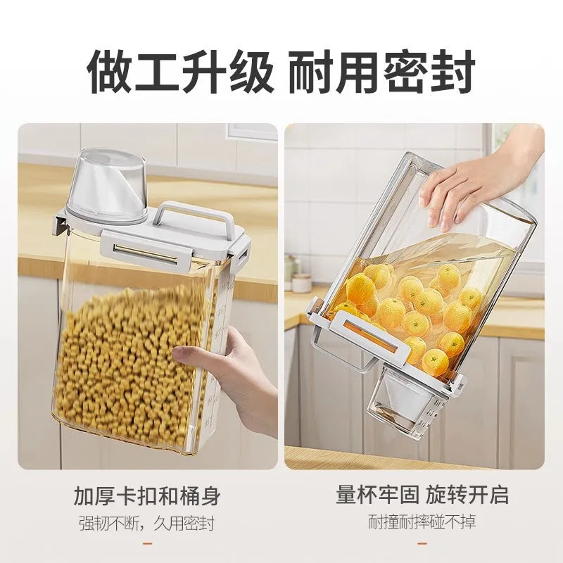 Food grade five grain and miscellaneous storage box, rice bucket tank, sealing kitchen utensil