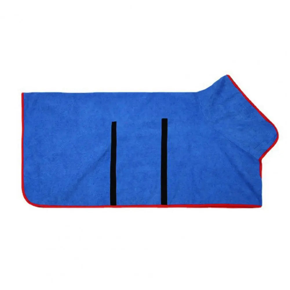 Pet Robe Coat with Secure Fit Super Absorbent Microfiber Dog Bathrobe Towel Wrap for Small Medium Pets Adjustable Waist for Dogs