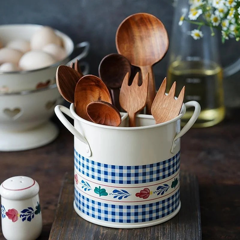 Multipurpose Vintage Chopsticks Home Holder Drying Rack Dividing Drainage Separated Cutlery Tube Organizer Utensil for Kitchen