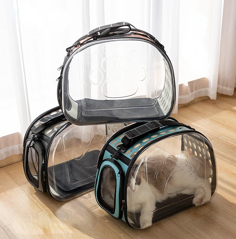 New Cat Space Capsule Transparent Cat Carrier Bag Breathable Pet Carrier Small Dog Cat Backpack Travel Cage Handbag for Kitten
