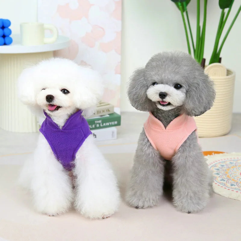 Pet Dog Clothes,Polar Fleece Warm Dog Vest,Fashion Comfortable and Breathable Dog Cothes,The Dog Face
