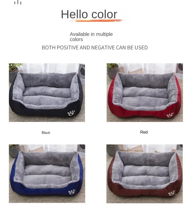 Pet Large Dog Bed Warm House Candy-colored Square Nest Pet Kennel For Small Medium Large Dogs Cat Puppy Plus Size Dog Baskets