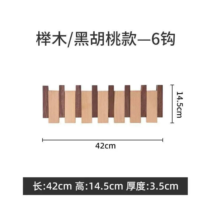 Wood Coat Racks Wall Mounted Keys Hats Organizer Entry Door Porch Hanging Coat Rack Piano Keys Shaped Clothes Hooks Home Decor
