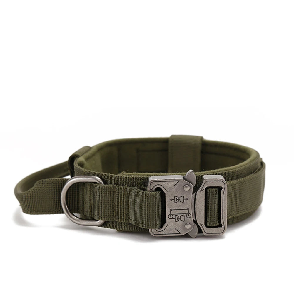 Coleiras e Guias para Cães Pets, Material de Nylon, Coleira Refletiva Durável, Coleira Tática para Treinamento de Pets
