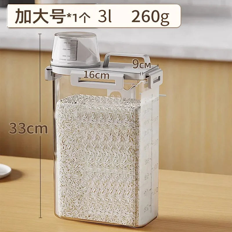 Food grade five grain and miscellaneous storage box, rice bucket tank, sealing kitchen utensil