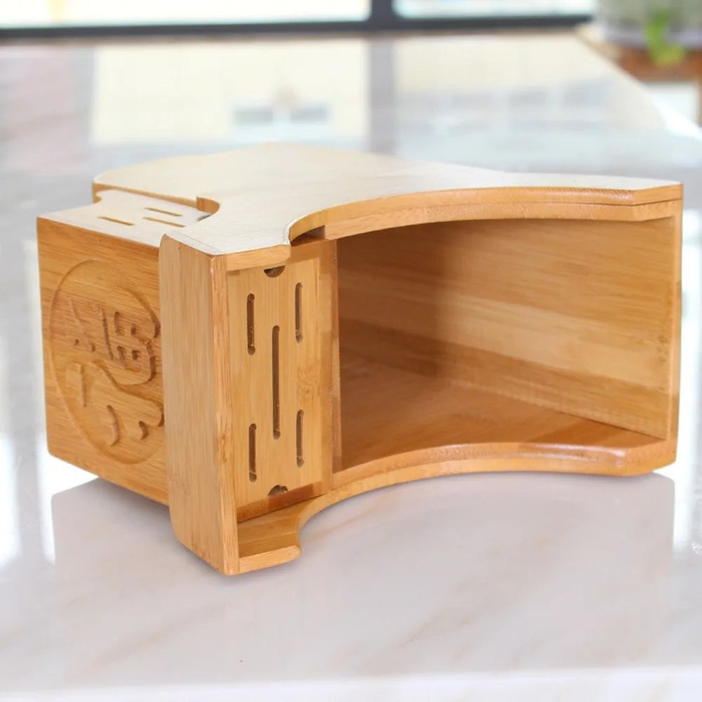 Wood Kitchen Knife Holder Bamboo Scissors Chopsticks Gadget Storage Shelf Rack Knife Block Stand Organizer Accessories WY804