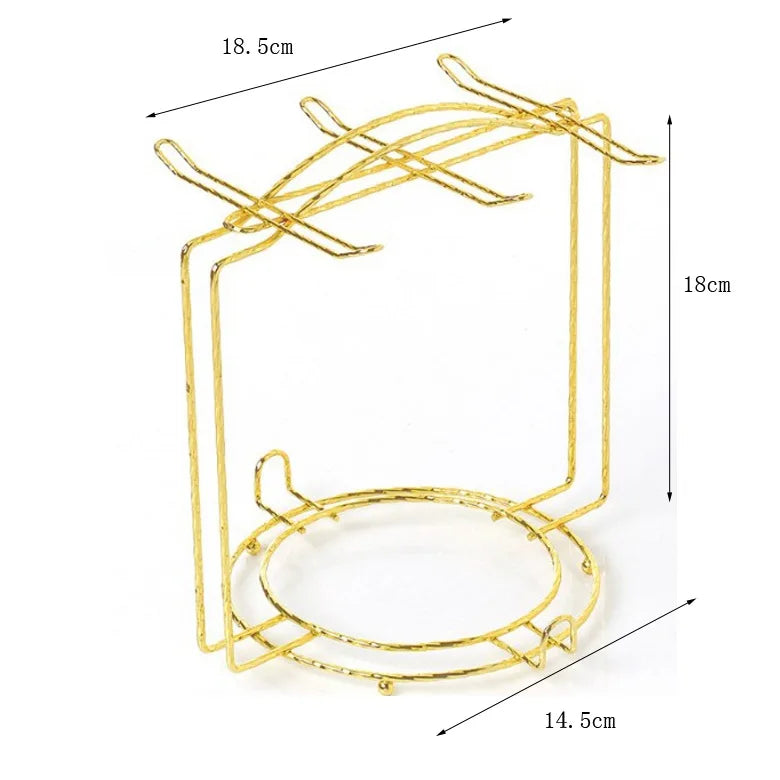 1PC Nordic Home Kitchen Tabletop Coffee Mug Holder 6 Cups Stand Metal Cups Holders Rack Drain Modern Storage Rack