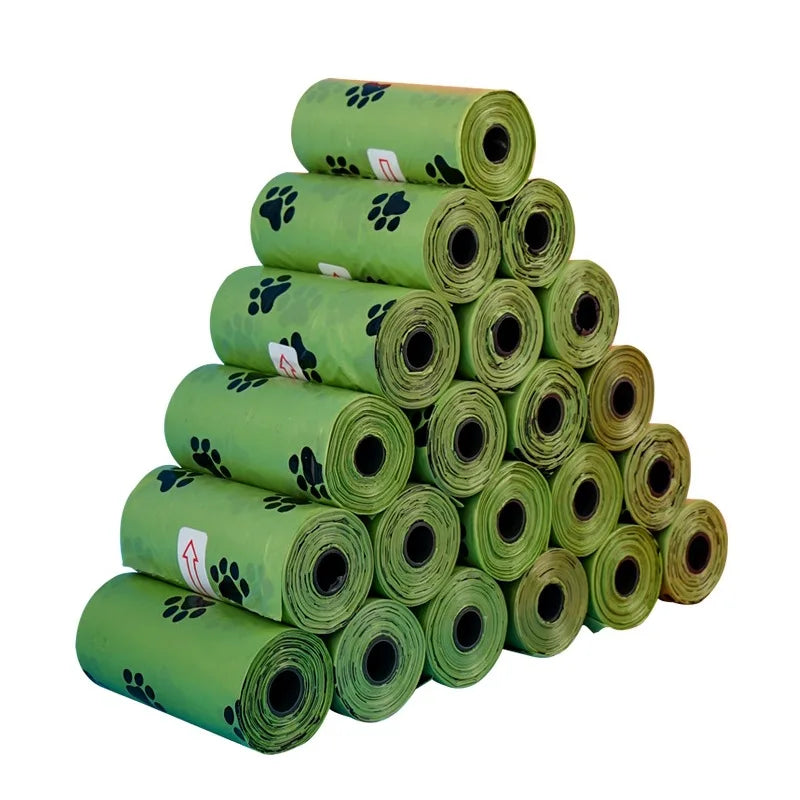 Novo Saco de Lixo Biodegradável Sustentável para Cocô de Pets, Sacos para Cocô de Cachorro, Saco de Cocô com Aroma de Biobase a Granel, Dispositivo Dispensador para Armazenar os Sacos de Cocô