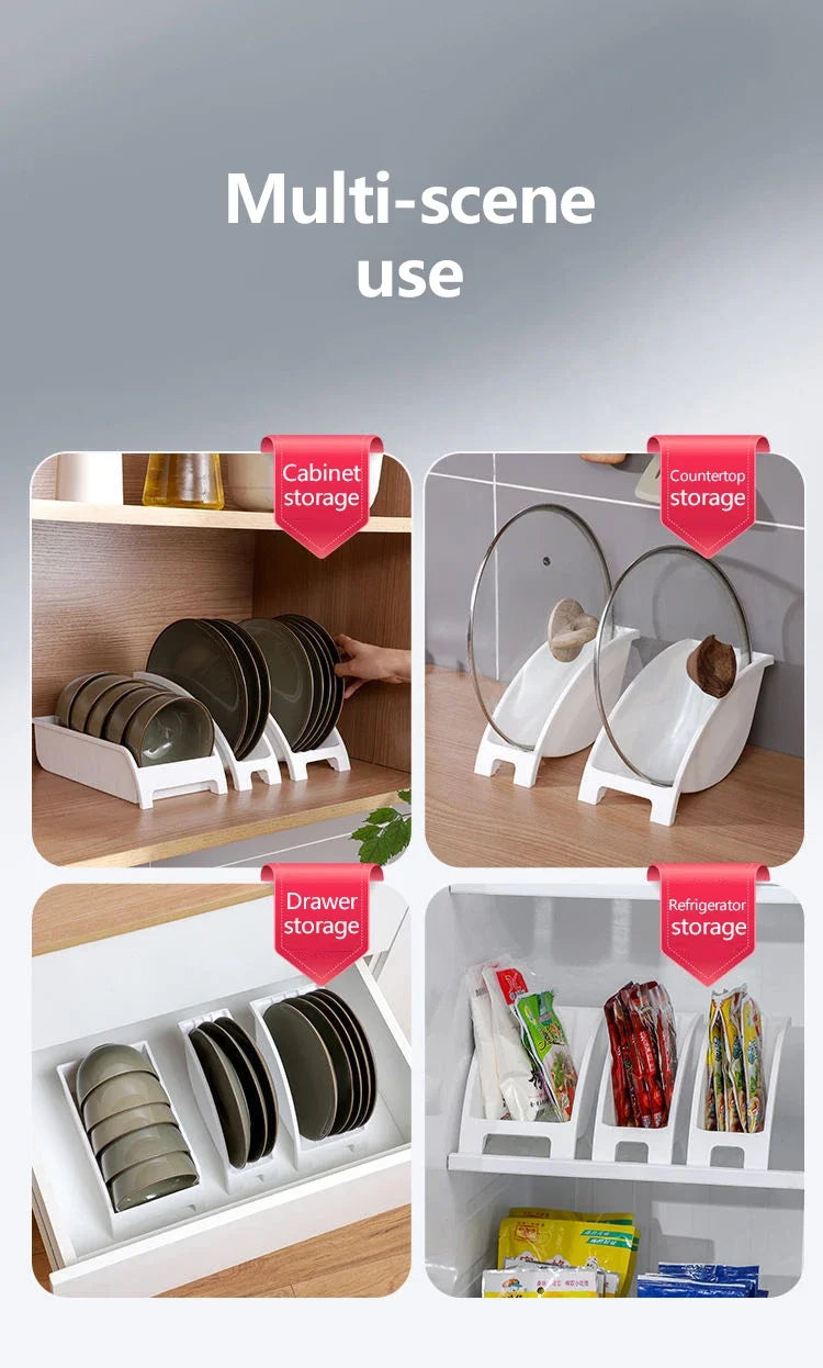 1PC Cabinet Shelves Plates and Dishes Storage Rack Bowl Cup Rack Multifunctional Organizer Kitchen Supplies Holder