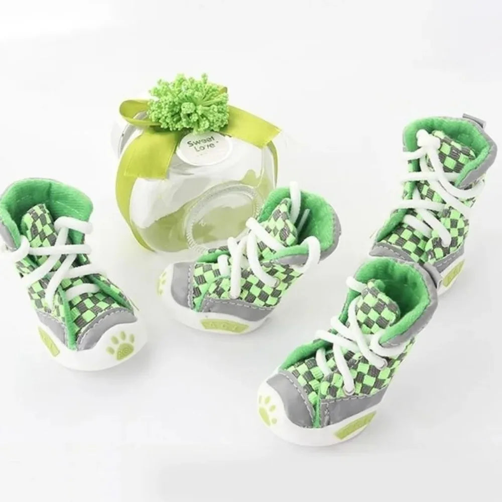 New Dog Shoes Teddy Bears Soft Sole Shoes Small Dog Puppy Anti Drop Breathable Shoe Set of 4 Summer Pet Shoes