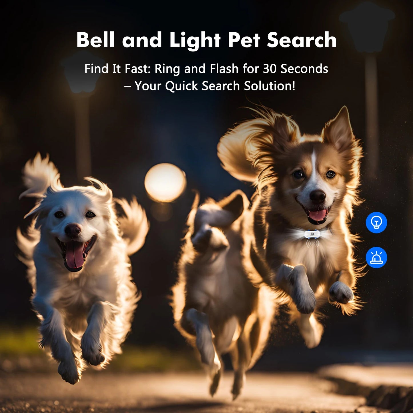 4G Dog Cat GPS Tracker for Pets - Waterproof Smart Locator with App, Live Tracking & Light/Sound Search, Free Trial Included