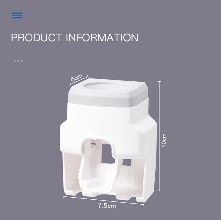 Creative Toothbrush Holder Set Toothpaste Dispenser Wall Mount Stand Bathroom Accessories Set Rolling Automatic Squeezer