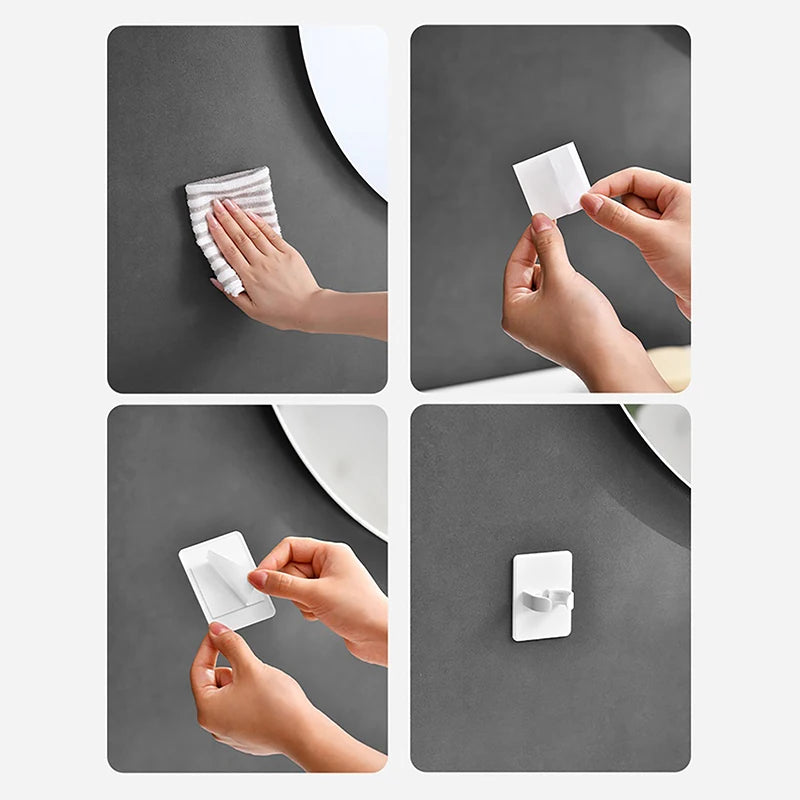 Comb Holder Bathroom Wall Hanging Comb Storage Rack Hair Clip Organizer Air Cushion Comb Holder Creative Plastic Comb Rack