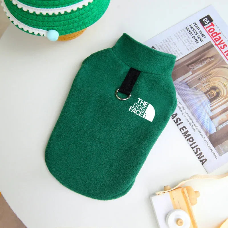 Pet Dog Clothes,Polar Fleece Warm Dog Vest,Fashion Comfortable and Breathable Dog Cothes,The Dog Face