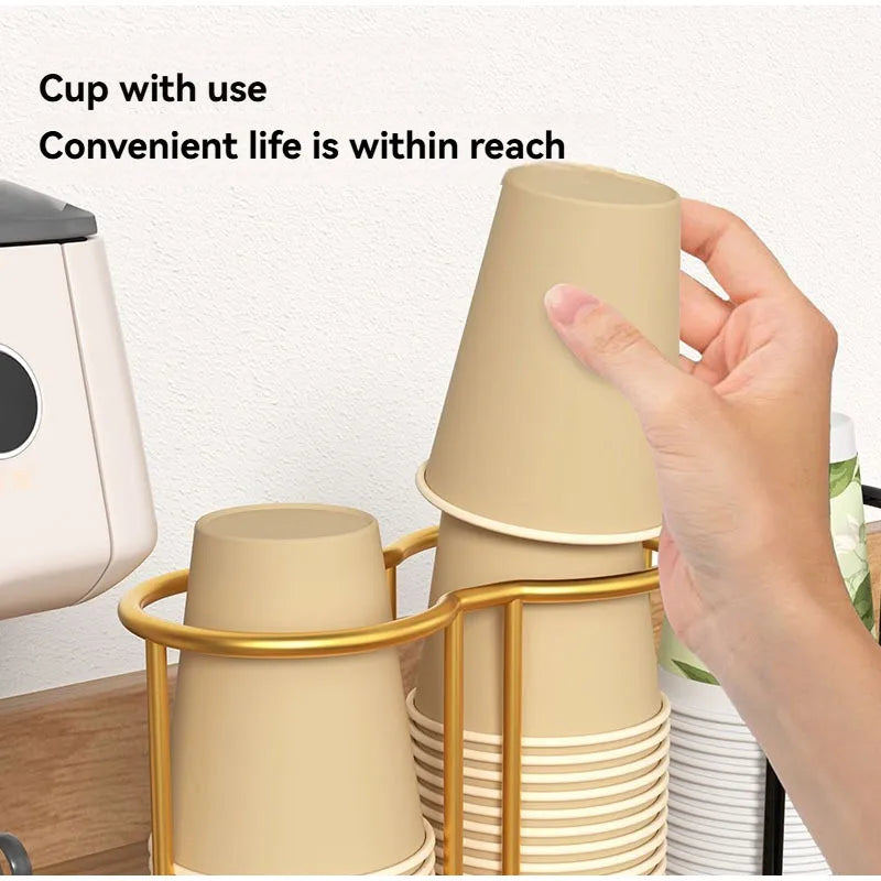 Kitchen Paper Cup Holder Disposables Cups Pickerbar Milk Tea Coffee Shop Disposable Cup Holder Storage Rack Organizier