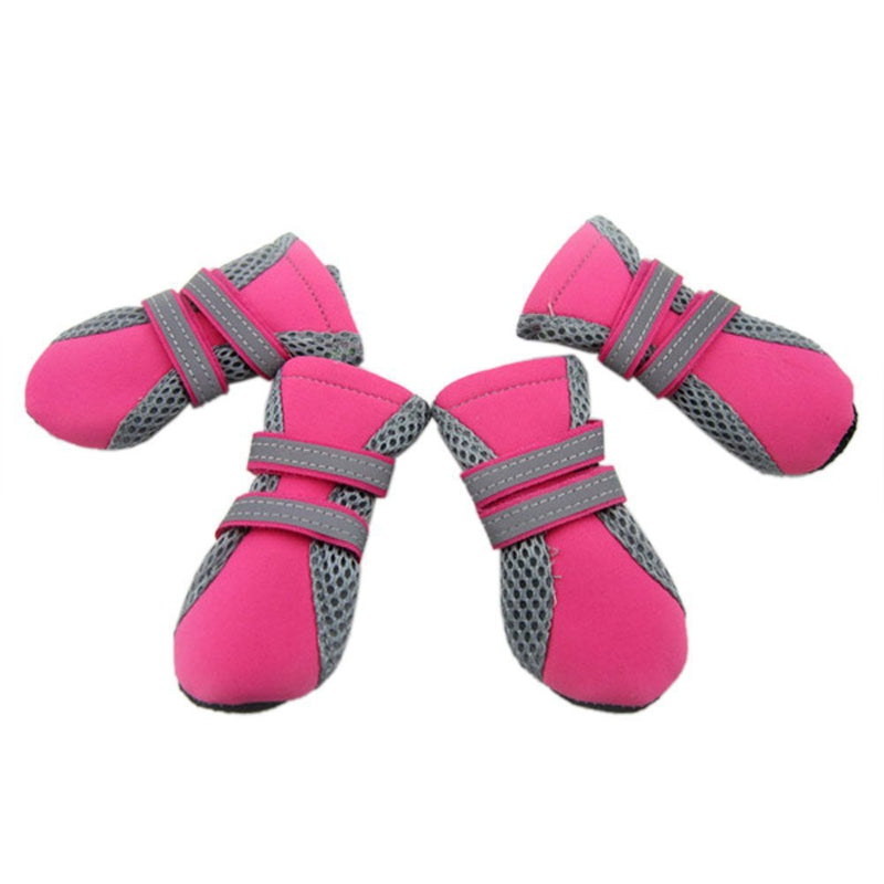 Breathable Pet Dog Shoes Waterproof Outdoor Walking Net Soft Summer Pet Shoes Night Safe Reflective Boots For Small Medium Dogs