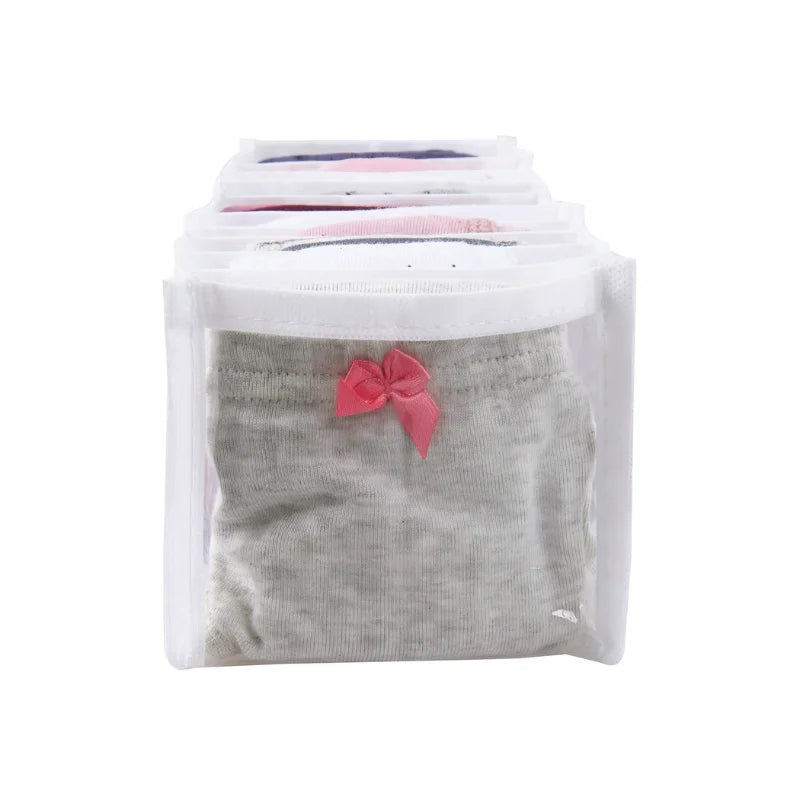 Kit 6 Organizador de Gaveta P Colmeia Cristal 34x10x10 para Calcinha Cueca Meias Gravatas Body Rn