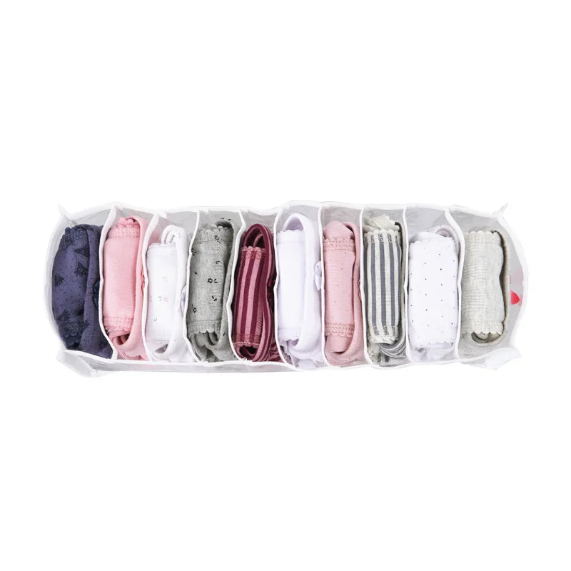 Kit 6 Organizador de Gaveta P Colmeia Cristal 34x10x10 para Calcinha Cueca Meias Gravatas Body Rn