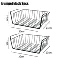 Multipurpose Closet Storage Basket Hanging Basket Organizer Metal Hanging Basket for Kitchen Cabinets and Desks