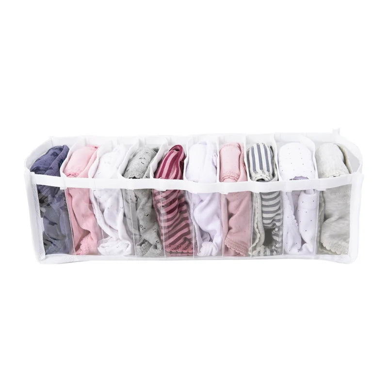 Kit 6 Organizador de Gaveta P Colmeia Cristal 34x10x10 para Calcinha Cueca Meias Gravatas Body Rn