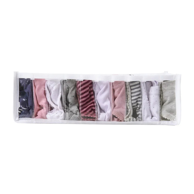Kit 6 Organizador de Gaveta P Colmeia Cristal 34x10x10 para Calcinha Cueca Meias Gravatas Body Rn