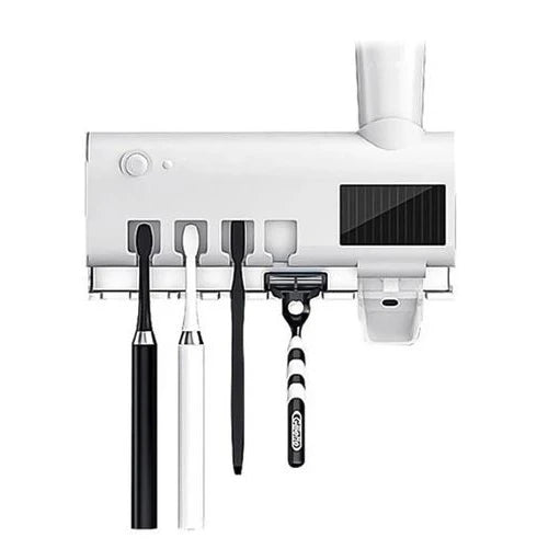 Holder Automatic Antibacterial UV Light Sterilizer Toothbrush Paste Applicator Holder Bathroom