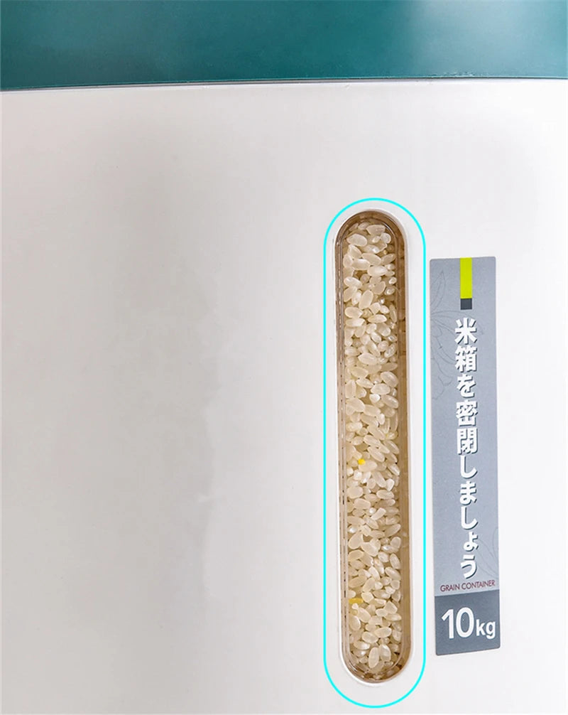 5KG Metering Household Kitchen Rice Bucket Grains Storage Box Food Container Insect-Proof Flour Sealed Jar Cans Organizer