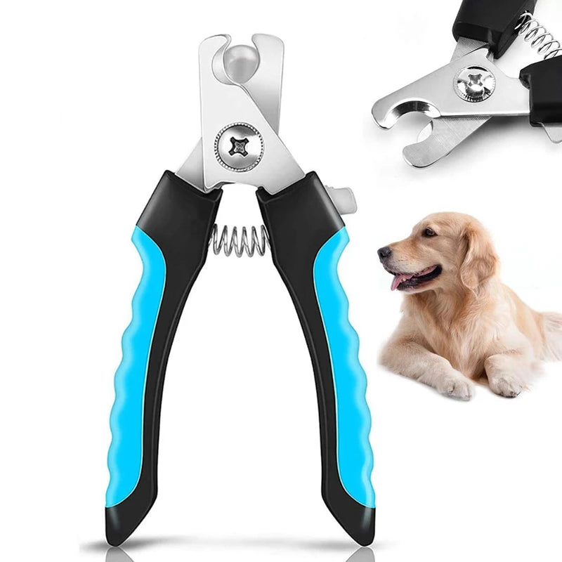 Tesoura de Unhas para Cães e Gatos Cortador de Unhas Profissional para Pets com Proteção de Segurança, Tesoura de Aço Inoxidável para Cuidados com Unhas de Gatos e Cães