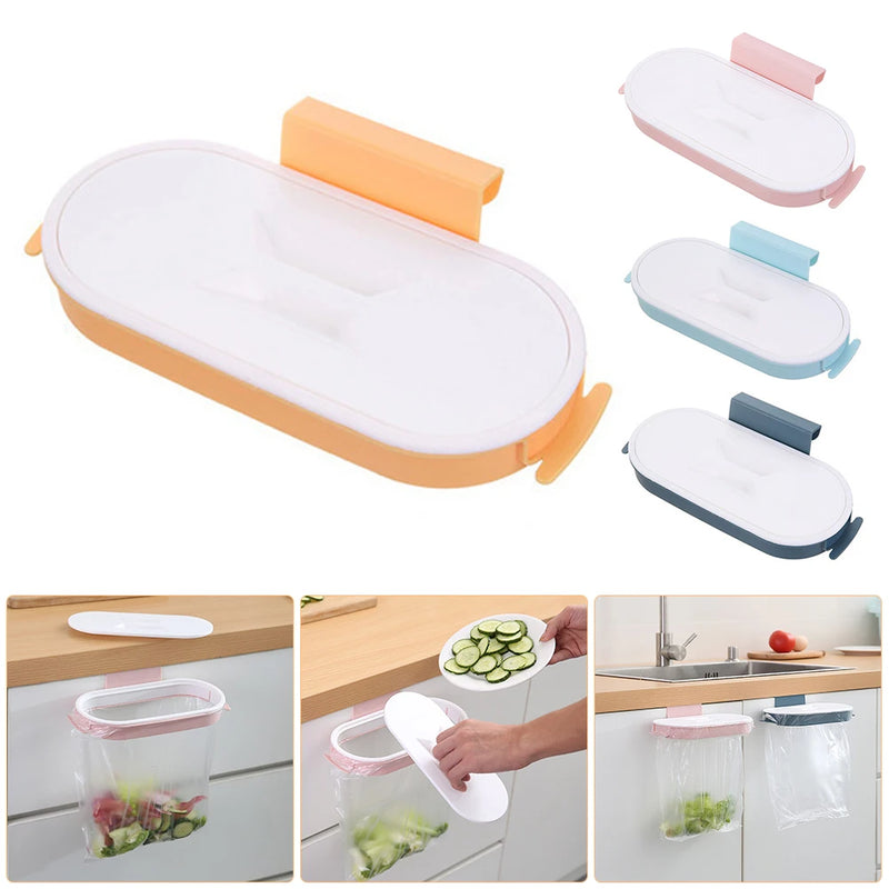 Suporte Organizador de Saco de Lixo para Armários de Cozinha ou Banheiro ou Lavabo Portátil Fixação na Porta do Armário Organizador de Cozinha