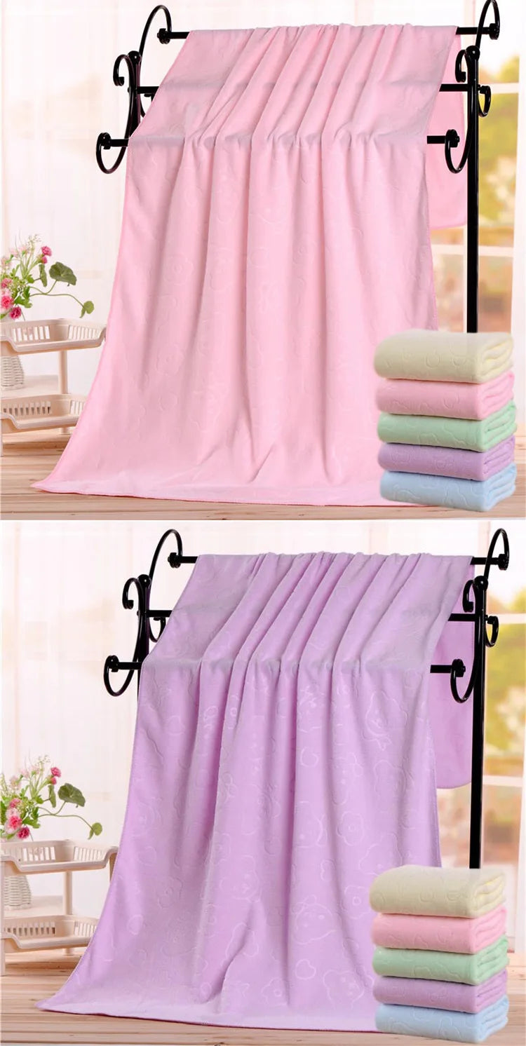 140X70CM Pet Bath Towel Oversized Microfiber Towel Strong Absorbing Water Dog Towels Golden Retriever Teddy General Pet Supplies