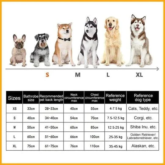 Dog Bathrobe Towel Bath Robe Pet Dog Bathrobe Super Fast Drying Coat Soft Adjustable Absorbent Towel For Large Medium Small Dog
