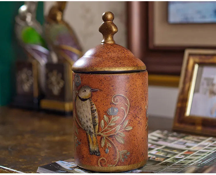 Potes de cerâmica vintage para cozinha, armazenamento, chá retrô, potes de doces, latas de açúcar, organizador, tanques de tinta para cozinhar