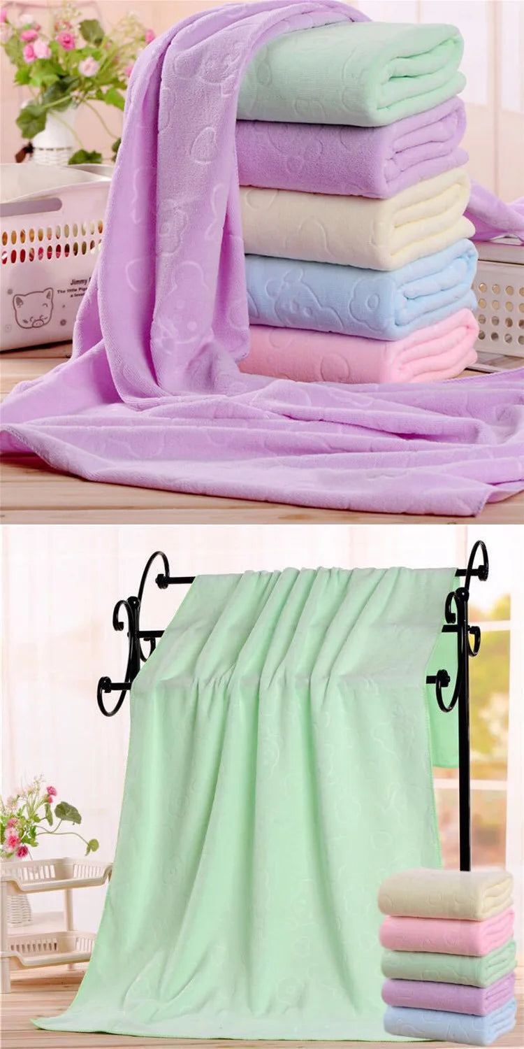 140X70CM Pet Bath Towel Oversized Microfiber Towel Strong Absorbing Water Dog Towels Golden Retriever Teddy General Pet Supplies
