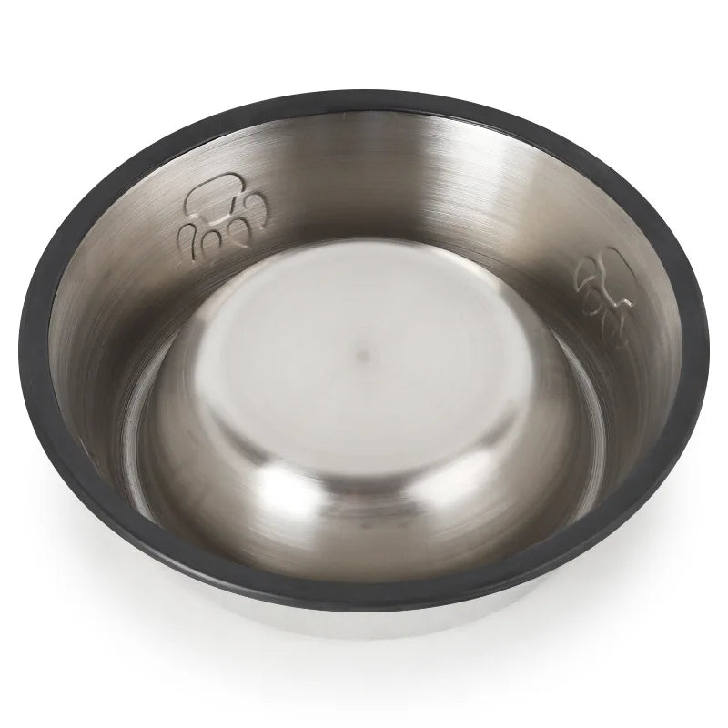 Tigela de Aço Inoxidável para Alimentos de Pets, Cães & Gatos, Tigelas para água de Pets, Antiderrapante, Formato Anti-Formiga, Acessórios para pets, Suprimentos para pets, 6 tamanhos