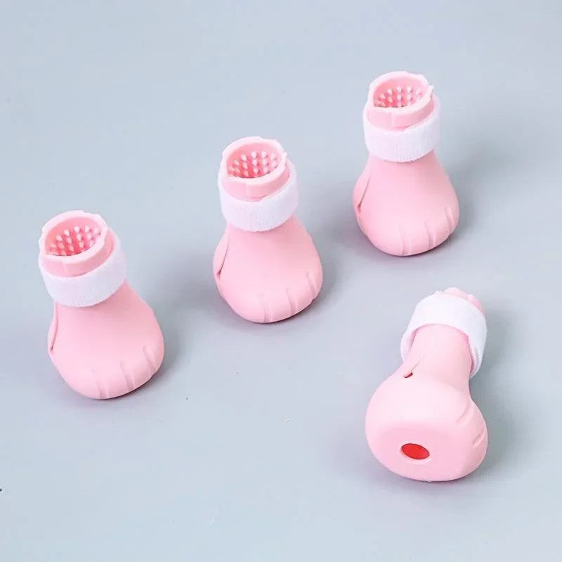 Adjustable Silicone Anti-scratch Cat Foot Shoes for Grooming Bath Washing Claw Paw Cover Protector Silicone Pet Grooming Tools