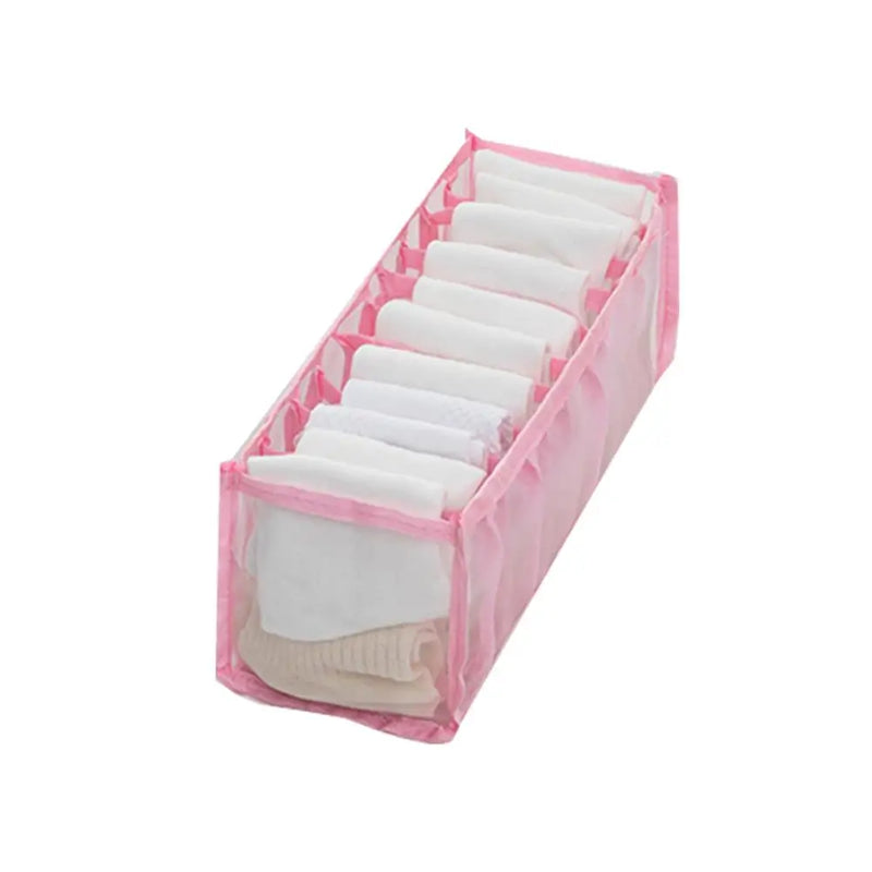 7 Grids Jeans Storage Box Closet Wardrobe Clothes Compartment Boxes Drawer Jeans Socks Separation Organizer Pants Storage