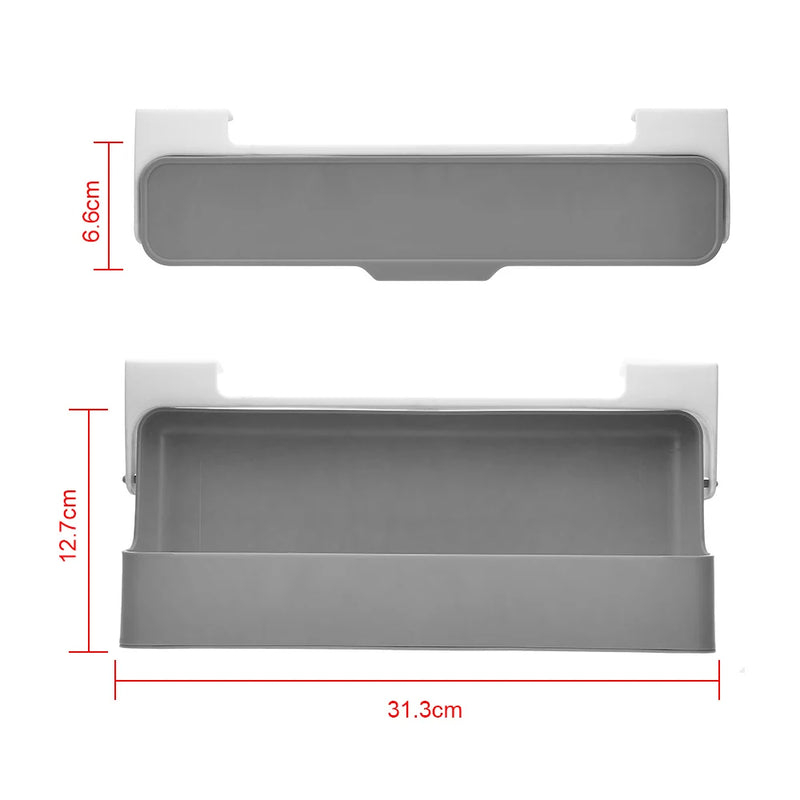 Self-adhesive Under Desk Drawer Hidden Seasoning Bottle Organizer Rack Kitchen Supplies Storage Spice Bottle Storage Rack