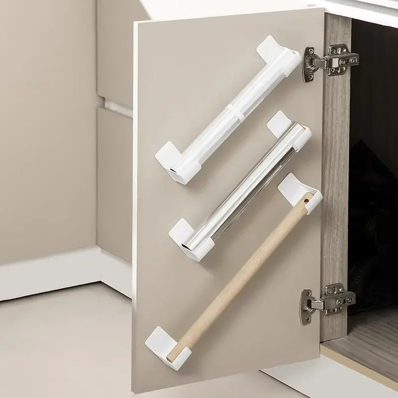 Suporte Organizador para Rolos de Papel ou Plástico MultiUso Sacos de Lixo, Papel Toalha, Plástico Filme, Papel Alumínio