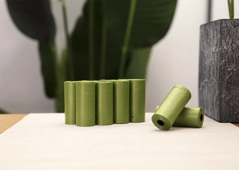 Novo Saco de Lixo Biodegradável Sustentável para Cocô de Pets, Sacos para Cocô de Cachorro, Saco de Cocô com Aroma de Biobase a Granel, Dispositivo Dispensador para Armazenar os Sacos de Cocô