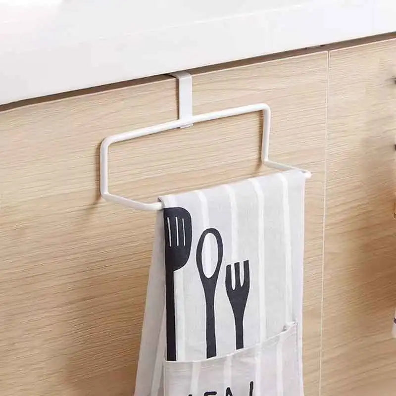 Cutting Board Kitchen Shelf, Double-Layer Perforation-Free Cabinet Hanger, Rag, Cutting Board Storage And Finishing Iron Hanger