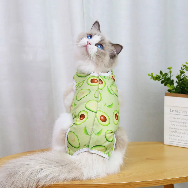 Cat Clothing Female Cat Sterilization Suit Weaning Suit Postoperative Dressing Anti Licking Elastic Pet cat Clothing