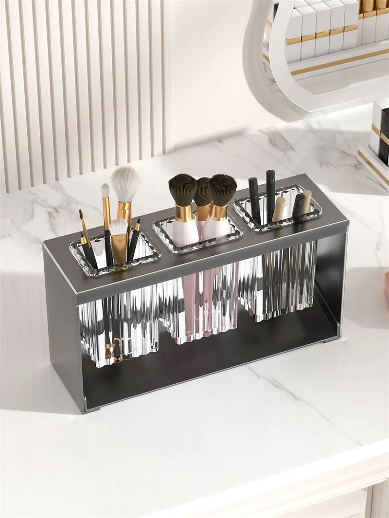 Kitchen Cutlery Organizer Knife Stand Carbon Steel Drain Storage Holder Multifunction Cutlery Storage Rack Bathroom Tray holder