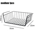 Multipurpose Closet Storage Basket Hanging Basket Organizer Metal Hanging Basket for Kitchen Cabinets and Desks