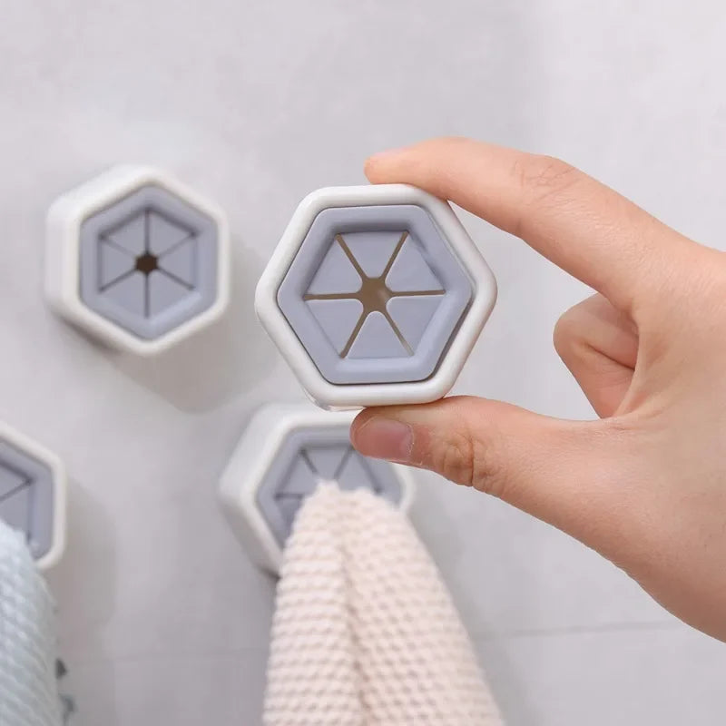 8/1pcs Self-adhesive Towel Plug Holder Punch Free Wall Mounted Tea Towels Bathroom Storage Hooks Rack Kitchen Rags Cloth Clips