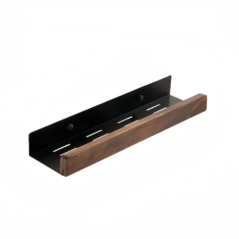 Bathroom Storage Shelves，Wooden bathroom Rack Wall-Mounted Punch-Free, Seasoning Board shower Storage Rack，bath shelf organizer