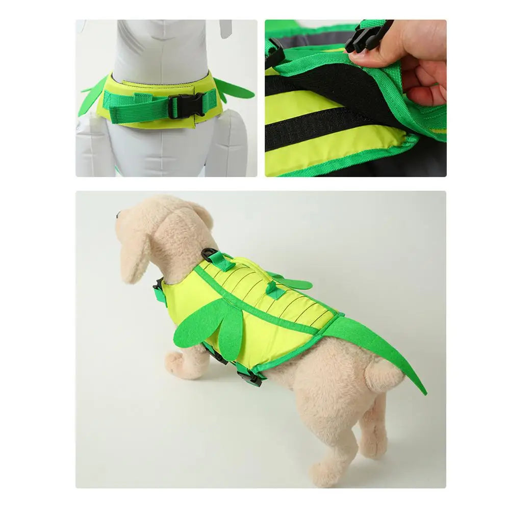 Dog Life Vests For Boating Ripstop Waterproof Dog Water Vest With Handle Adjustable Fashionable Dog Swimsuit With Quick-Release