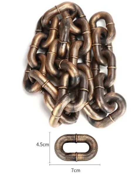 Dog Traction Chain Simulation Iron Chain Plastic Thick Chain Traction Rope Net Red Fun Pet Supplies Dogs Accessories